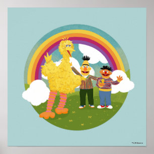  Sesamstraat Vrienden Rainbow Poster