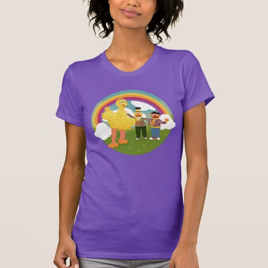 Sesamstraat Vrienden Rainbow T-shirt (Voorkant)
