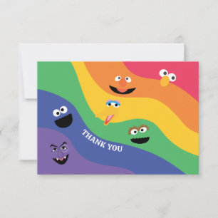 Sesamstraat Vrienden Regenboog Bedankkaart