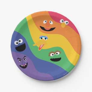 Sesamstraat Vrienden Regenboog Papier Bord