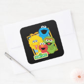 Sesamstraat Vrienden Vierkante Sticker (Envelop)