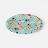 Sesamstraat Winter Pattern Papieren Bordje (Gekanteld)