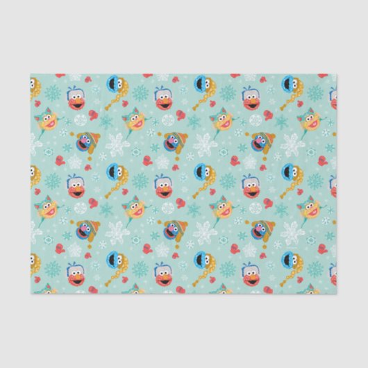 Sesamstraat Winter Pattern Tissuepapier (Voorkant)