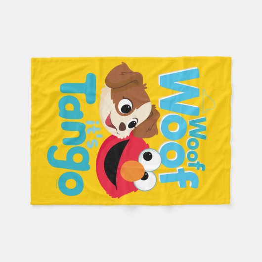Sesamstraat | Wof Wof Woof Het is Tango & Elmo Fleece Deken (Voorkant (Horizontaal))