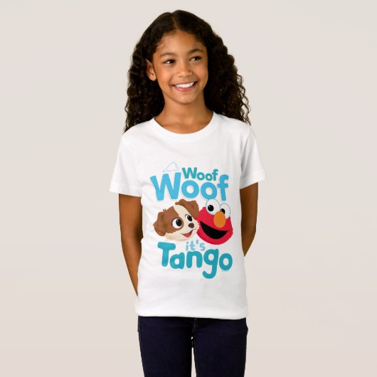 Sesamstraat | Wof Wof Woof Het is Tango & Elmo T-shirt (Voorkant volledig)