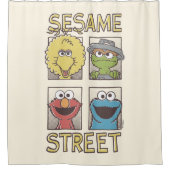 SesamstraatVintage Character Comic Douchegordijn (Voorkant)