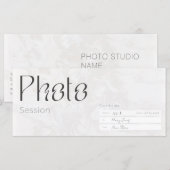 Session photo, Carte cadeau photo miniature, (Devant / Derrière)