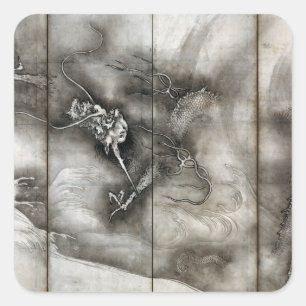 Sesson Shūkei Dragon Vierkante Sticker