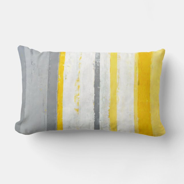 "S'est enthousiasmé" le coussin gris et jaune (Recto)