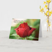 S'est levé à ma tante avec la carte de joyeux (Fleur jaune)