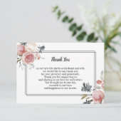 S'est levé et le carte de remerciements de mariage (Debout devant)