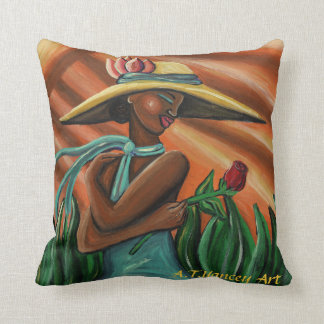 S'est levé pour un coussin de rose