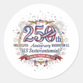 SESTERCENTENNIAL RONDE STICKER (Voorkant)