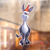 Sestive Donkey-kerstkeuzerondje Raamsticker (Vel 2)