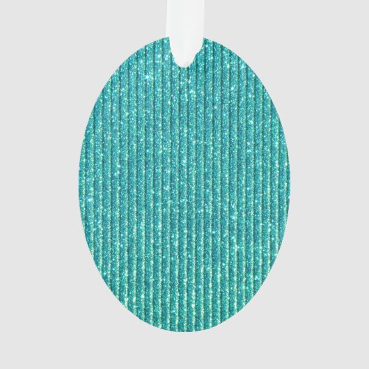 Sestive Keep Calm have Jouw tekst Turquoise Ornament (achterkant)