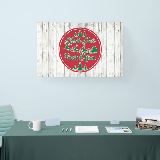 Sestive North Pole Post Kantoor kerst Spandoek (Beurs)