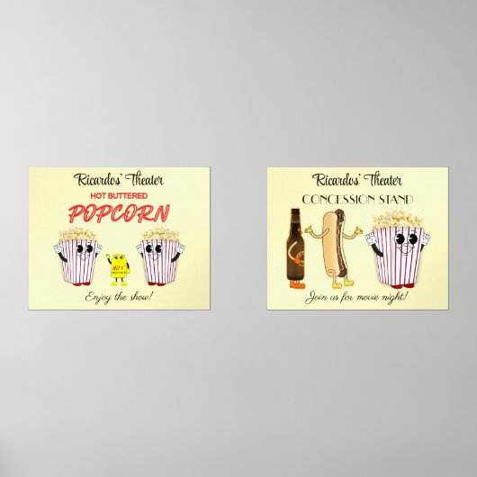 Set 14 x 11 Art Prints bioscoopconcessie (Voorkant)