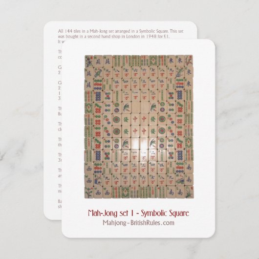 Set 1 – symbolisch vierkant – verklarende kaart (Voorkant / Achterkant)