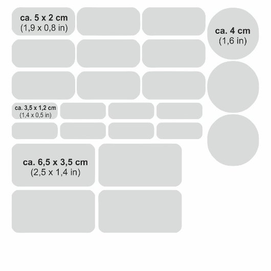 Set - 24 autocollants de nom de manette de jeu | 