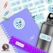 Set 24 Namensaufkleber Meerjungfrau | Sticker