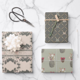 Set A, Papier d'enveloppement de Noël de style haw