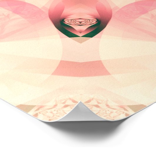 Set abstracte pastelfractals met kaleidoscopisch poster (Hoek)