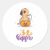 Set Angels voor Halloween Ronde Sticker (Voorkant)