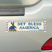 Set Bless America Bumpersticker (Op auto)