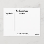 Set cadeau de carte à recette - Fromage italien (Dos)