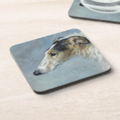 Set de 6 dessous de verre aquarelle Borzoi (Côté gauche)