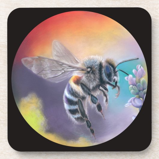 Set de dessous de verre abeille (Devant)