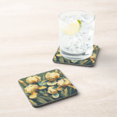 Set de dessous de verre en plastique dur Iris Doré (Côté Droit)