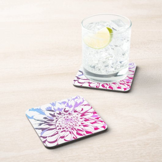 Set de dessous de verre fleur de dahlia (Côté Droit)
