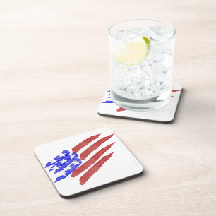 Set de dessous de verre patriotiques drapeau améri
