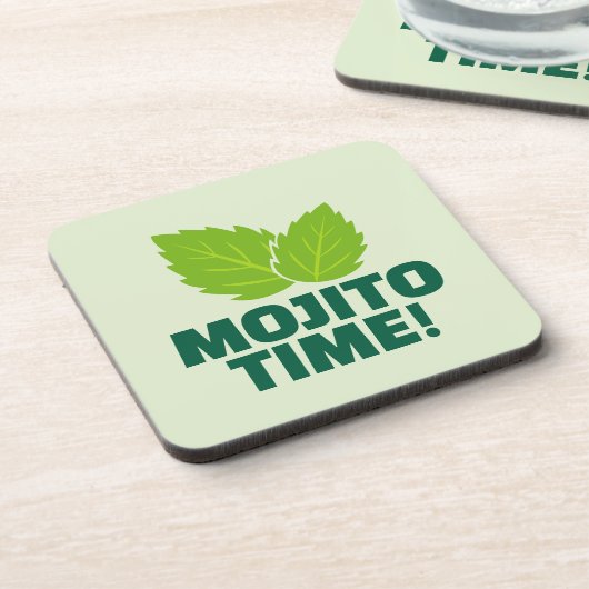 Set de dessous de verre pour cocktail mojito vert (Côté gauche)