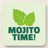 Set de dessous de verre pour cocktail mojito vert (Devant)