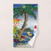 Set de serviettes de bain de Noël, Beach Bum Père (Serviette à main)