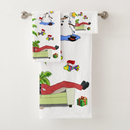 Set de serviettes de bain de Noël, Summer Beach Bu (En situation)