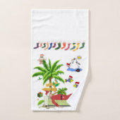Set de serviettes de bain de Noël, Summer Beach Bu (Serviette à main)
