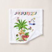 Set de serviettes de bain de Noël, Summer Beach Bu (Gant de toilette)