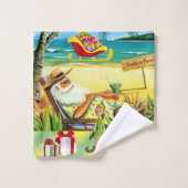 Set de serviettes de bain de Noël, Summer Beach Bu (Gant de toilette)