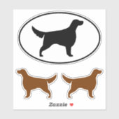 Set de stickers vinyle pour chien de Setter irland (Feuille)