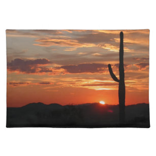 Set De Table Coucher de soleil sur le paysage de l'Arizona