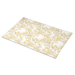 Set De Table Golden White Morning Glory Flower