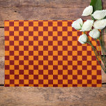 Set De Table Maroon et Orange À damiers Vintage<br><div class="desc">Maroon et Orange À damiers Vintage</div>
