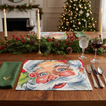Noël vintage, joyeux Père Noël avec son chapeau