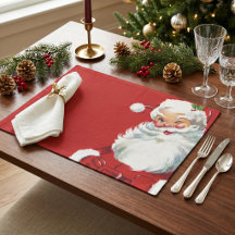 Noël vintage, joyeux Père Noël clignant de l'œil