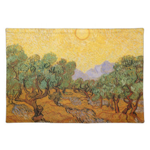 Set De Table Oliviers, Ciel Jaune et Soleil, Vincent van Gogh