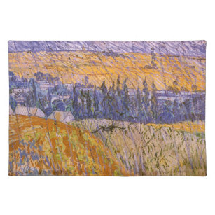 Set De Table Paysage à Auvers dans la pluie, Vincent van Gogh