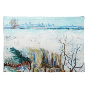 Set De Table Paysage neigeux avec Arles par Vincent van Gogh